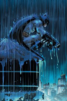 the cover to batman's dark knight comic book, which is being drawn by an artist