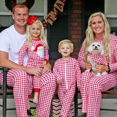 This adorable red gingham loungewear features a Santa face applique! Perfect for your loved ones! Knit Gingham, Mens Lounge Pants, Christmas Pj, Mens Pajama Pants, Family Holiday Photos, Knit Men, Santa Face, Childrens Christmas, Red Gingham