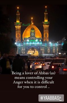 an image with the caption saying being a lover of abaas as means controlling your anger when it is difficult for you to control