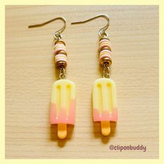 Are you ready for a refreshing summer look? 😎 Come catch these 6 flavors of popsicle earrings that screams for summerrr ⛱️☀️️ Fun Yellow Earrings For Summer, Cute Hypoallergenic Summer Earrings, Cute Hypoallergenic Earrings For Summer, Trendy Yellow Earrings For Summer, Casual Yellow Earrings For Summer, Fun White Summer Earrings, Playful Yellow Earrings For Summer, Playful Yellow Summer Earrings, Trendy Orange Earrings For Summer