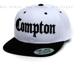 *****  USA  SELLER  ***** COMPTON  Hat Snapback 3D High Definition Embroidered Flat Bill Baseball capAdjustable Snapback Closure100% AcrylicPremium Quality Headwear White / Black Free Shipping (Domestic only) All of the Baseball caps are placed in clear plastic bags and put in BOXES. We Will Combine All Multi-Orders We ship Priority mail service when ordered 4 or more items. To get your item faster, shipping and handling takes one business day (excluding weekends and holidays). Payment We Accept