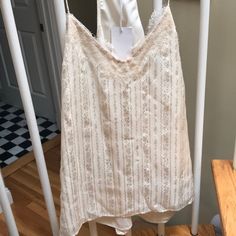 Brand New (Tags Still On) Cami Nyc Tank Top! Perfect Condition, Just Did Not Look Good With Skin Complexion. White Silk Camisole For Spring, Elegant Lace Trim Camisole For Brunch, Chic Wedding Camisole For Spring, Chic Beige Camisole For Daywear, Elegant Lace Camisole For Beach, Cami Nyc, Skin Complexion, Womens Cami, Tank Top