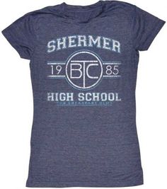 The Breakfast Club Shermer High School 1985 Heather Navy Juniors T-Shirt 80s T Shirts, Tv Store, Amazon Clothing, 80s Costume, Amazon Clothes