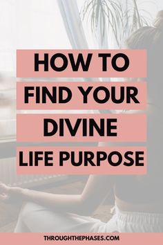 a woman sitting in front of a piano with the words how to find your divine life purpose