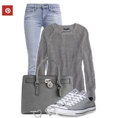 Casual Work Outfits Winter Leggings, Gray Jeans Outfit, Revamp Wardrobe, Comfortable Casual Outfits, Look Boho Chic, Looks Jeans, Jeans And Converse, Stitch Fix Outfits, Pullover Outfit