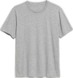 Classic Gray Crew Neck T-shirt, Classic Gray Short Sleeve T-shirt, Gray Short Sleeve T-shirt For Everyday, Basic Gray Short Sleeve T-shirt, Gray Crew Neck T-shirt For Summer, Casual Short Sleeve Shirt With Basic Design, Gray Plain Crew Neck T-shirt, Solid Color Graphic Print Crew Neck T-shirt, Gray Cotton Short Sleeve T-shirt