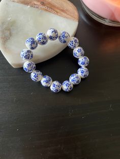 White and blue floral beaded bracelet versatile for all occasions Blue Bracelet, Beaded Bracelet, Blue Floral, Friendship Bracelets, Jewelry Bracelets, Handmade Items, Beaded Bracelets, Blue And White, Bracelet