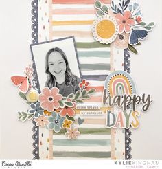 Scrapbook Ideas Simple Photo Layouts, 6x8 Scrapbook Layouts, Scrapbook Yearbook, Picture Layout, Yearbook Ideas, Scrapbook Tutorial