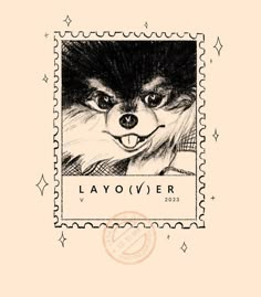 a postage stamp with an image of a wolf on it's face and the words layovver