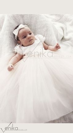 Baptism dress Tulle gown for the baptism or other by MonikaVenika White Tulle Baptism Dress, Pink Tulle Baptism Dress For Dress-up Occasions, White Tulle Princess Baptism Dress, Pink Tulle Baptism Dress For Dress-up, Princess Tutu Dress For Baptism - Spring Season, Baby Girls Dresses, Gown Pictures, Baptism Gown, Dress Tulle