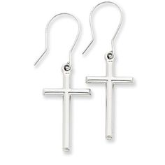 Modern Cross Earrings in 14K White Gold Christian Jewelry, Cross Earrings, Modern Cross, Stylish Design, Light Up, Daily Wear, White Gold, Sleek, My Style