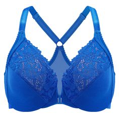 PRICES MAY VARY. Front close bras for easy wearing Underwire with cushioned padded offer great support and comfort Racer back design prevents straps slipping and matching more clothing Non padded cup shows your natural shaping Full figure bra with mesh lining for breathability Underwire with added pads for more comfort.
 Easy to use but secure front closure.
 Offer you needed support and lift. Full Figure Bra, Lace Underwire, Racerback Bra, Everyday Bra, Full Figured, Luxury Store, Back Design, Racer Back, Vintage Design