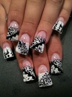 Wide Nails, Wow Nails, Punk Nails, Really Cute Nails, Animal Print Nails, Get Nails, I Love Nails, Hot Nails