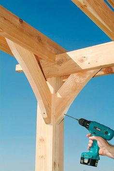 How to Build a Pergola - DIY Building a Pergola - Popular Mechanics Build A Pergola, Building A Pergola, Pergola Design, Wooden Pergola, Backyard Pergola, Diy Building, Have Inspiration, Pergola Plans, Pergola Kits