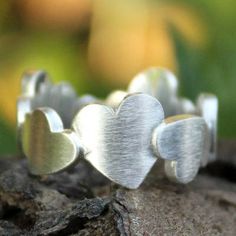 Sterling silver heart ring, 'Much Love' - Sterling Silver Heart Ring Hearts Rings Silver, Heart Wax Ring, Silver Heart Ring, Sterling Silver Rings Bands, Sterling Jewelry, Silver Jewelry Rings, Silver Jewelry Handmade, Silver Band Ring, Sterling Silver Bands