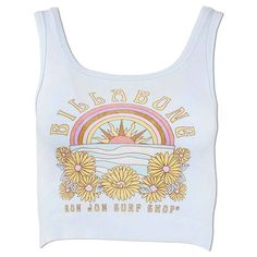 * Billabong X Ron Jon Surf Shop Tank * Screenprint Graphic In Soft-Hand Ink * Raw Hem * Wide, Scoop Neckline * Sleeveless * Ribbed Cotton * Regular Fit * 100% Cotton * Imported * Mpn Abjzt01504 * Color Baby Blue * Msrp $25.95 Cheap Tank Crop Top For Beach, Multicolor Tops With Front Print For Summer, Trendy Light Blue Top With Graphic Print, Blue Front Print Top For Summer, Billabong Outfits, Surf Shop Shirts, Ron Jon Surf Shop Shirt, Blue Sleeveless T-shirt With Letter Print, Billa Bong Shirt