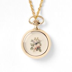 Nostalgic Redouté Rose Gold Pocket Watch Gold Pocket Watch, Pocket Watch, Created By, Rose Gold, Stars, Christmas, Gold