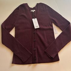 Nwt Purchased Directly From Vetta 2020 Fitted Burgundy Cardigan For Fall, Casual Burgundy Cardigan For Spring, Convertible Sweater, Sweater Duster, Cropped Cardigan Sweater, Fitted Cardigan, Small Boutique, Oversized Cardigan, Wrap Sweater