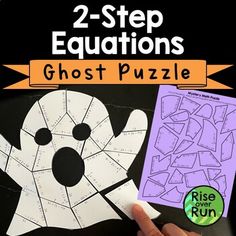 Halloween 2-Step Equations Practice Math Puzzle by Rise over Run Halloween Math Activities, Fun Halloween Activities, Two Step Equations, Middle School Math Classroom, Halloween Activity, Halloween Math, Solving Equations, Math Activity, Maths Puzzles