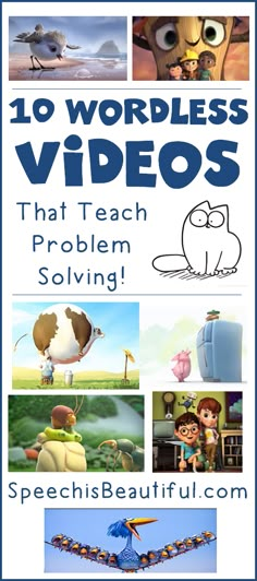 the cover of 10 wordless videos that teach problem solver