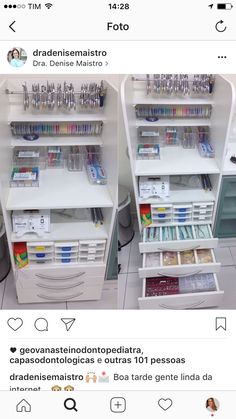 Consultorio Dental Organization Ideas, Dental Drawer Organization, Dental Office Organization Ideas, Dental Supply Organization, Orthodontic Office Design, Ortho Office, Dentistry Office, Orthodontic Office