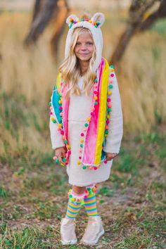 Llama Costume - 3 Piece Set | Sparkle In Pink Llama Halloween Costume, Cheetah Halloween Costume, Llama Costume, Long Leg Warmers, Old Halloween Costumes, Fuzzy Sweater Dress, Halloween Costumes For 3, Dress Scarf, Sparkle In Pink