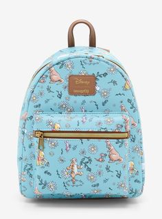 Loungefly Disney Winnie The Pooh Daisies Mini Backpack | Hot Topic Cute Mini Backpacks Disney, Lounge Fly Backpack, Winnie The Pooh Cartoon, Loungefly Mini Backpack, Cute Mini Backpacks, Disney Loungefly, Hundred Acre Woods, Mini Backpacks, Disney Addict