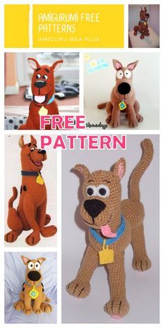 there are many different stuffed animals in this photo collage with the caption free pattern