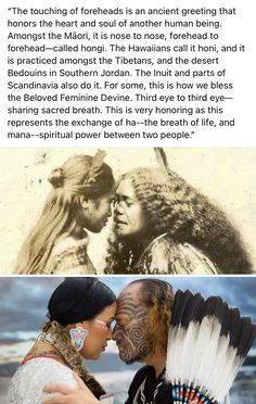 an image of two native americans kissing each other