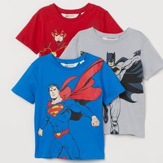 Brand New Still In Original Package With Tags Attached. Please Check My Other Dc Comics Kids Clothes. Open To Reasonable Offers Questions? Leave A Comment Below! Superhero Short Sleeve T-shirt With Character Print, Blue Superhero T-shirt With Character Print, Blue Short Sleeve Themed Tops, Red Superhero Character Print T-shirt, Superhero Character Print Red T-shirt, Red Superhero Short Sleeve Top, Blue Short Sleeve Superhero Tops, Red Themed Cartoon Print T-shirt, Themed Red T-shirt With Cartoon Print