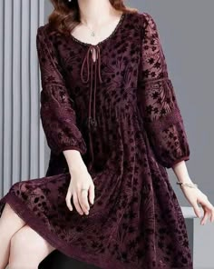 Patron Vintage, Stylish Short Dresses, Pakistani Fancy Dresses, Velour Dress, Modesty Fashion, Trendy Fashion Tops, Lace Patchwork, Comfy Dresses, Dress Spring