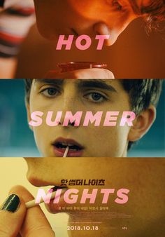 three different movie posters with the words hot summer nights written on them