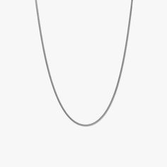 Crafted from sterling silver, the Simple Chain is a refined take on the classic chain necklace for men. At 20” in length, it’s perfect for wearing solo or layering with other pieces. Elevated enough for special occasions but relaxed enough for everyday, it’s a true staple. � Classic White Gold Jewelry With Curb Chain, Classic Silver Chain Jewelry, Everyday Sterling Silver Curb Chain Jewelry, Sterling Silver Curb Chain Necklace For Everyday, Everyday Sterling Silver Curb Chain Necklace, Modern Everyday Necklace With Curb Chain, Minimalist Curb Chain Necklace For Layering, Classic Curb Chain Necklace For Layering, Modern Curb Chain Necklace For Everyday