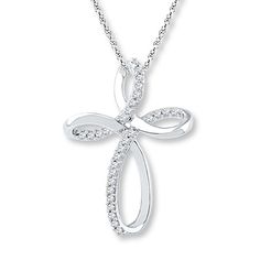 Diamond Cross Necklace, Jewelry Advice, Gold Cross Necklace, White Gold Jewelry, Lovely Necklace, Cross Jewelry