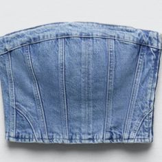 Zara Medium Wash Crooked Corset Style Denim Top. Made Of A Good Quality, Thick Denim With Slight Stretch. Has A Side Zip Closure Which Unzips All The Way To Make It Easier To Get On And Off. Size Xs/S. New With Tag. Made Of 99% Cotton / 1% Elastane Please Note: Top Is Actually A Size S, However, Since Zara’s Corset Tops Tend To Run Slightly Small, I Am Listing It As A Size Xs/S. Light Indigo Washed Denim Top, Medium Wash Recycled Denim Top, Fitted Light Indigo Denim Top, Trendy Washed Blue Denim Top, Fitted Washed Blue Cotton Denim Top, Fitted Light Indigo Denim Top For Spring, Fitted Light Wash Denim Top, Zara Fitted Dark Wash Denim Top, Fitted Blue Recycled Denim Top