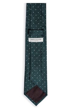 An Italian-made tie is crafted from a luxe blend of cotton, wool and silk. 57" length; 3 1/4" width 50% cotton, 25% silk, 25% wool Dry clean Made in Italy Dapper Standard Tie Neckwear, Dapper Standard Tie For Work, Luxury Ties For Workwear, Luxury Standard Tie For Work, Silk Ties For Work, Elegant Wool Ties, Elegant Cotton Neckwear With Ties, Elegant Cotton Neckwear, Luxury Tie For Workwear