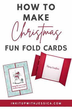 how to make christmas fun fold cards with the text, how to make christmas fun fold cards