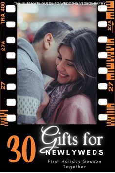 an advertisement for the movie, gifts for newly weds with a couple hugging each other