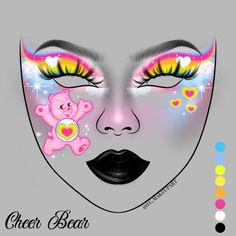 Festival Eye Makeup, Makeup Tips Eyeshadow, Makeup Charts, Anime Eye Makeup, Fun Costumes, Makeup Drawing, Makeup Face Charts, Halloween Eye Makeup