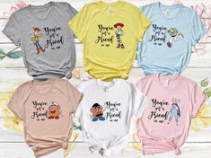 You've Got a Friend in Me Toy Story shirt, Friends shirt, Woody Buzz Jess, Family Vacation Trip, Toy story and friends matching shirts How do i purchase? 1. Choose the SHIRT STYLE and SIZE 2. Choose the COLOR 3. Add any personalization or note to seller, if available. 4. Add to cart. 5. If you need more Items to your order, please press the back button and repeat steps again. 6. Once all your desired items are in your cart you can complete your order by entering your payment method, desired ship Friends Matching Shirts, Disney Family Outfits, Family Disney Shirts Matching, Letter Shirt, Matching Disney Shirts, Toy Story Shirt, Disney Tees, Friend Outfits, Disney Trip