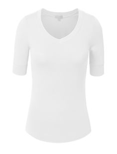 PRICES MAY VARY. PREMIUM QUALITY – **This shirt RUN SMALLER than standard US sizes** This casual t-shirt for women is designed to last for a long time. Made with stretchy, lightweight, and breathable cotton spandex fabric, these high-quality tops are great for any activity as the material will keep you cool and comfy. The bottom hem is double stitched for tear resistance. This ultra-soft, flattering, no stress, easy to care for tee is comfy, long-lasting, and fashionable for everyday wear. FASHI Tee Outfit, Elbow Sleeve, T Shirt For Women, Casual T Shirt, Basic Tee, Favorite Jeans, Cute Shirts, Casual T Shirts, Neck Designs