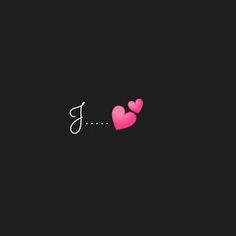 two hearts with the letter b on them, one is pink and the other is black