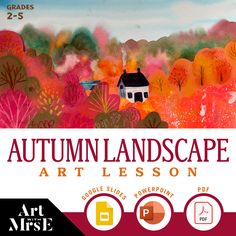 Autumn Landscape | Digital Mixed Media Elementary Art Lesson – Art With Mrs. E Community Art Lesson, Landscape Art Lessons, Artist Monet, Digital Mixed Media, Fall Art Projects, Landscape Digital, Art Lessons For Kids, Art Corner, Art Lessons Elementary