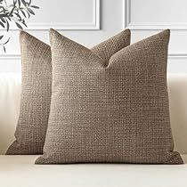 Brown Pillows Grey Couch, Pretty Throw Pillows, Solid Color Throw Pillows, Brown Pillows, Bed In Living Room, 16x16 Pillow Cover, 20x20 Pillow Covers, Linen Throw, Sofa Couch Bed