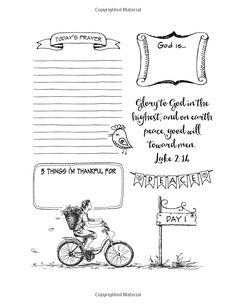 a drawing of a person riding a bike next to a sign with words on it