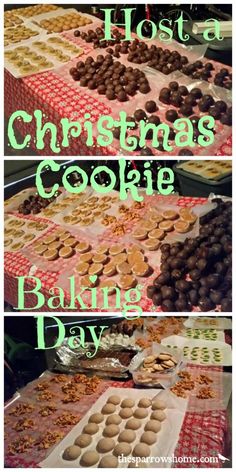 christmas cookie baking day with text overlay