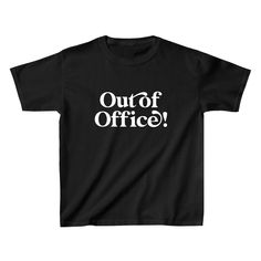 This Out Of Office Baby Tee is a must-have for women looking for a funny and stylish addition to their wardrobe. Perfect for a Y2K or 90s themed look, this tee makes for a great gift for her. Ideal for vacations or weekends, this shirt is both comfortable and trendy. Novelty Letter Print Tops For Streetwear, Novelty Cotton Tops With Text Print, Cotton Novelty Top With Text Print, Fun Short Sleeve T-shirt With Logo Print, Fun Logo Print Tops For Streetwear, Fun Streetwear Tops With Logo Print, Novelty Pre-shrunk T-shirt For Streetwear, Novelty Short Sleeve T-shirt With Letter Print, Unisex Fun T-shirt With Letter Print