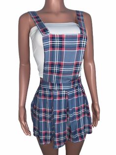 Sexy Blue Plaid Pleated Apron Mini Skirt New Steamunk Schoolgirl New Punk Rock #Jadedstyles #Mini #Casual Britney Spears Style, Mini Skirt Pleated, Bohemian Wear, Style Mini Skirt, Pleated Skirt Dress, Lingerie Party, Skirt Pleated, Plaid Mini Skirt, Glam Dresses