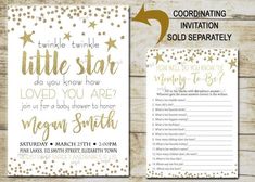 the twinkle twinkle little star baby shower game