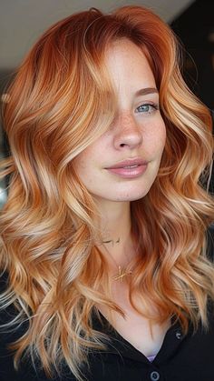 Copper Blonde Hair, Light Strawberry Blonde, 2024 Hair Color, Blonde Hair Transformations, Strawberry Hair, Blond Balayage, Ginger Hair Color, Strawberry Blonde Hair